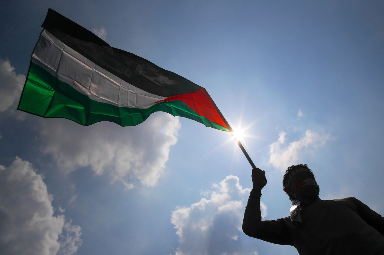 Bandera de Palestina. Foto: EFE