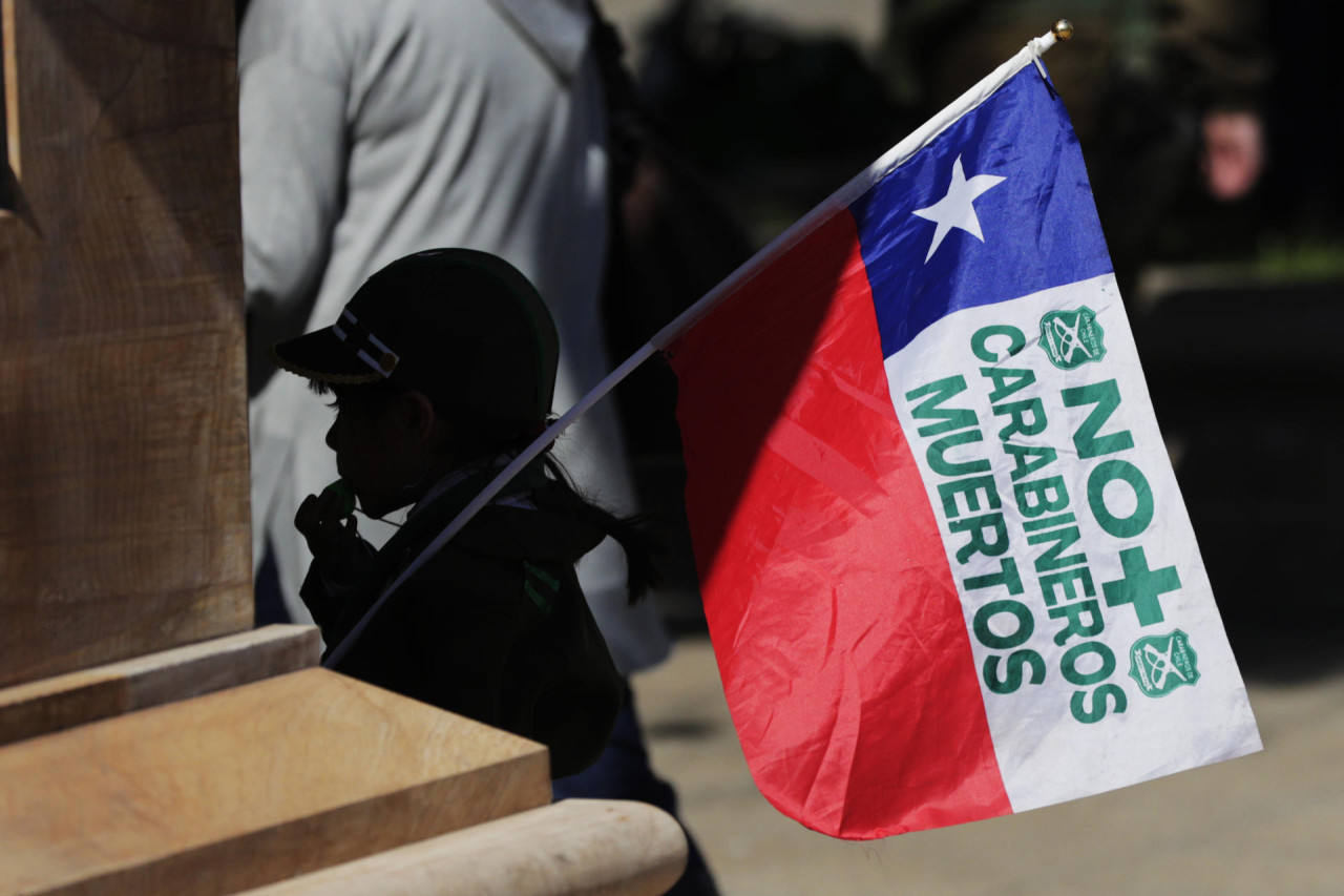 Crimen de carabineros en Chile. Foto: EFE